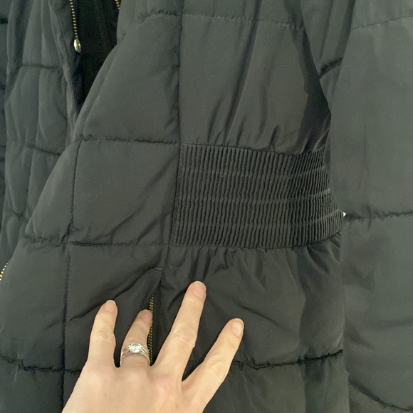 Cole Haan Signature 40" Box Quilt Taffeta Down Coat with Hood - Picture 15 of 15